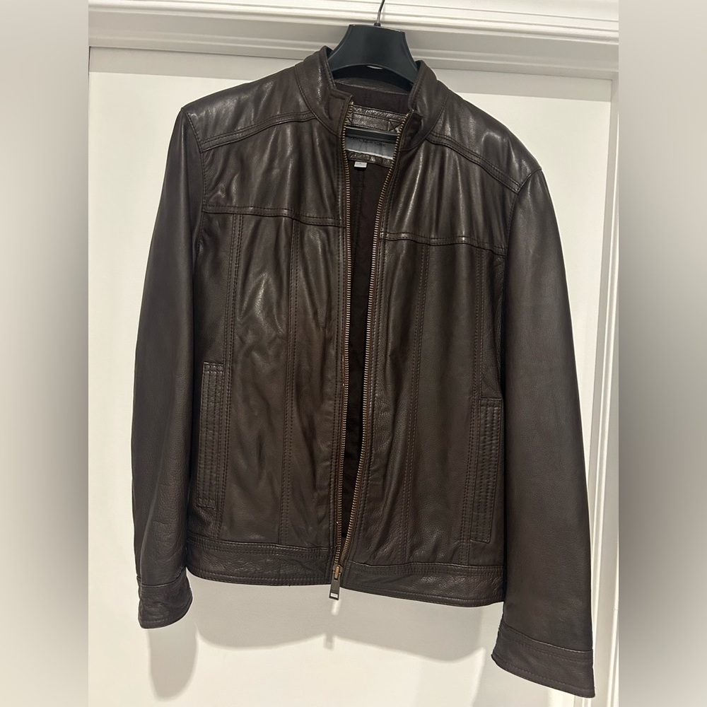 Marc New York Dark Brown Leather Jacket
